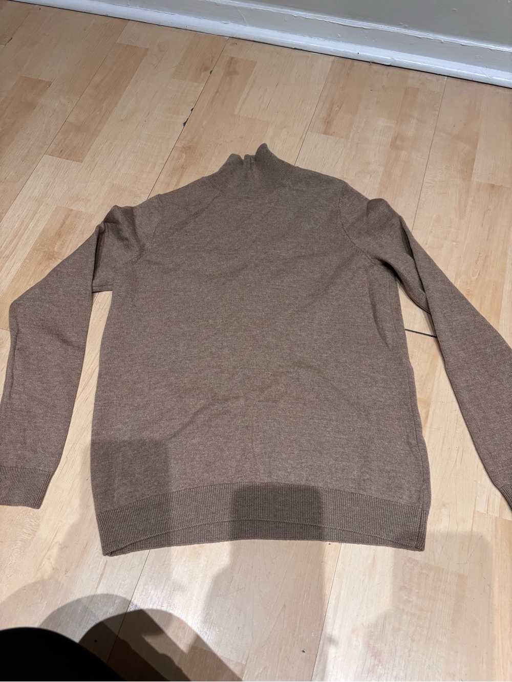 Sezane Women’s Brown Mock Neck Sweater XS